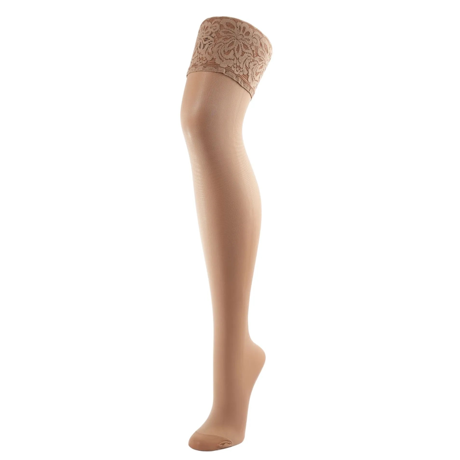 Halterlose Stützstrümpfe 40 den mit breitem Haftrand - BAHNER Stützstrumpfhosen