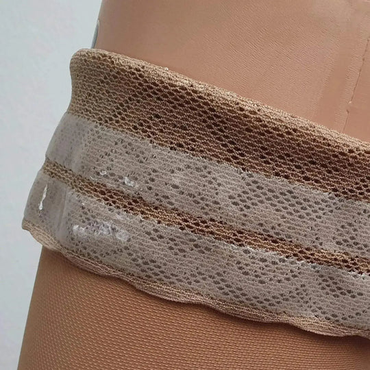 BAHNER Premium Stützstrumpfe Damen halterlose transparent, Strumpfhose, Spitzenstrümpfe, Strümpfen 140 DEN BAHNER Stützstrumpfhosen